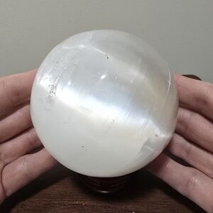 2.3 lbs Selenite Crystal Sphere #B 94 mm